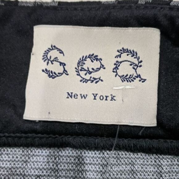 Sea New York Mini Skirt Leopard Print Side Pleated Zip Close Ruched Acrylic 2 - Picture 7 of 8